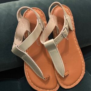 Salt Water Sandals by Hoy - Tan and Silver Kids Sandals